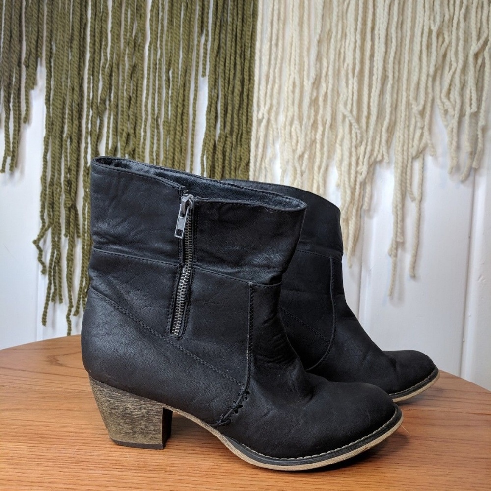 Black Boho Style Booties Ankle 8